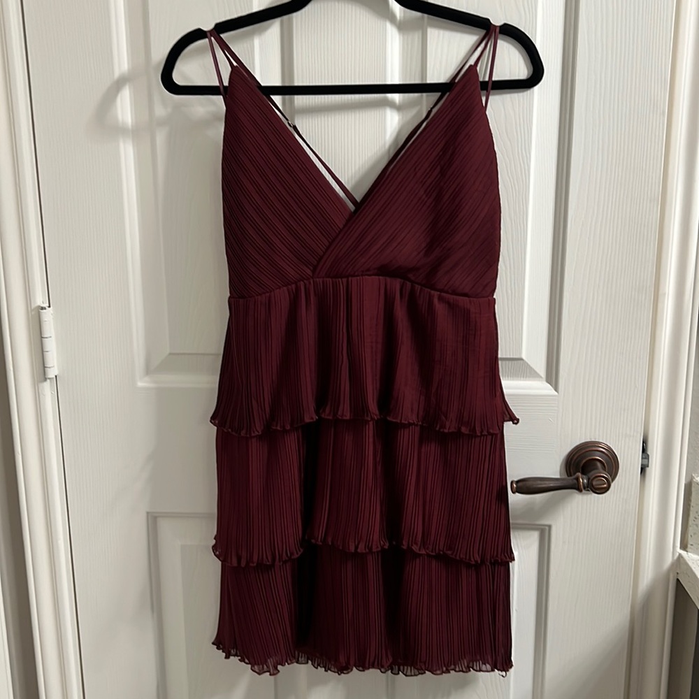 Altar’d State burgundy tiered dress
